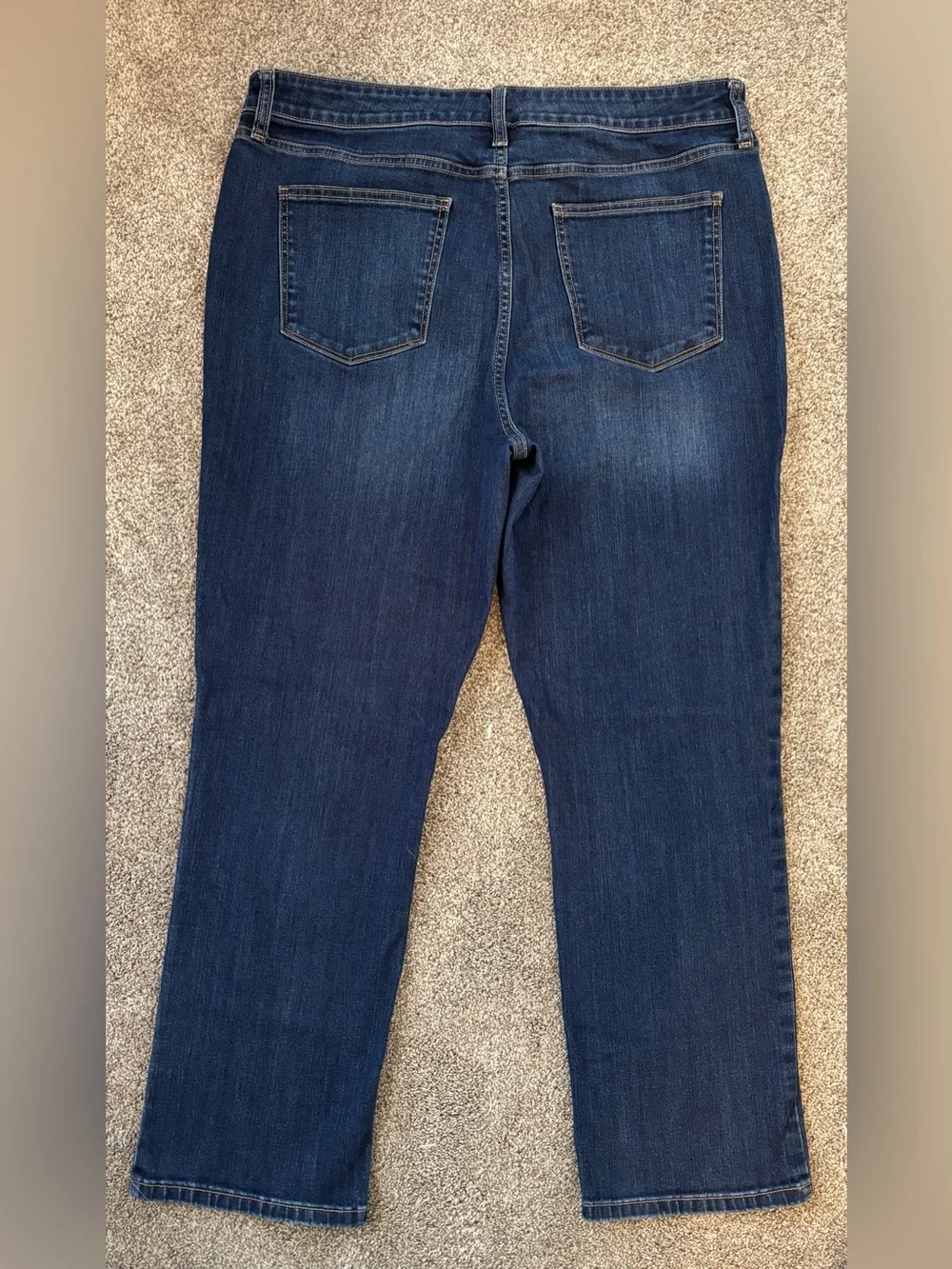 St John’s Bay Women’s Dark Blue Women's Straight-Leg Jeans Size 18 Short - Picture 2 of 7